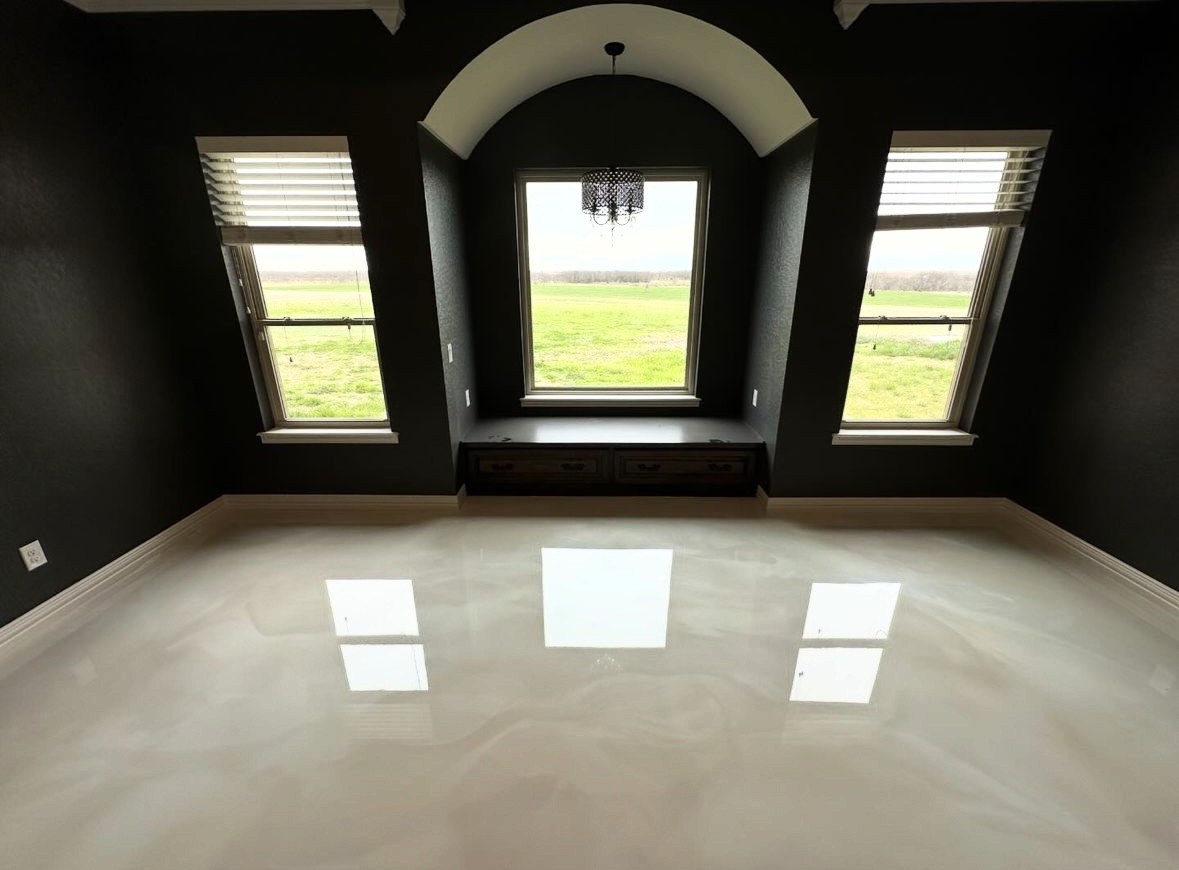Metallic epoxy floors
